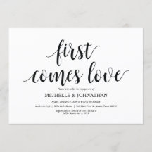 Als Erstes kommt Liebe, Engagement Partei lädt ein