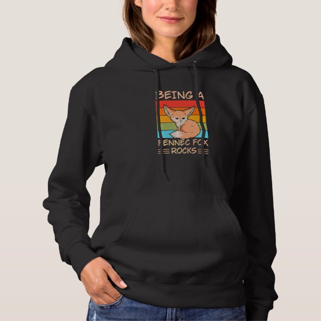 Als Fennec-Fuchsgestein für einen Fennec-Fuchs Hoodie (Vorderseite)