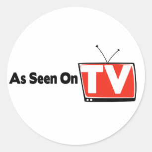 Als gesehener im Fernsehen Aufkleber