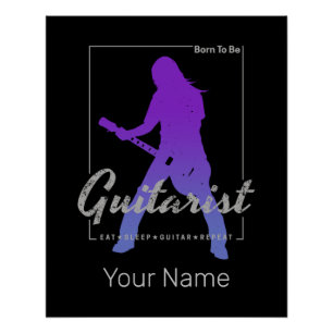 Als Gitarrist für Musiker und Bandmitglieder gebor Poster