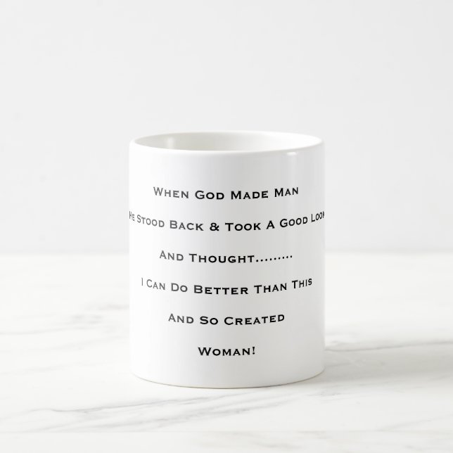 "Als Gott machte Mann " Tasse (Mittel)