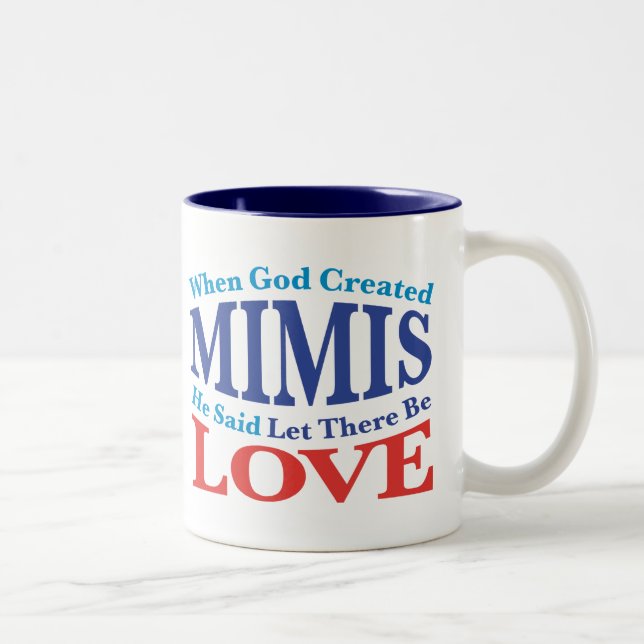 Als Gott Mimis erschuf Zweifarbige Tasse (Rechts)