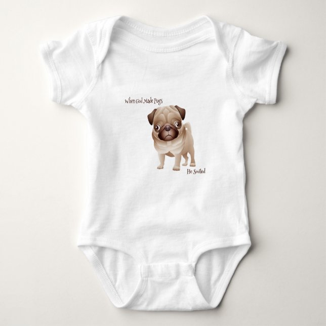Als Gott Möpse machte Baby Strampler (Vorderseite)