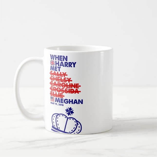 Als Harry Meghan königliche Hochzeit schrulliges Kaffeetasse (Links)