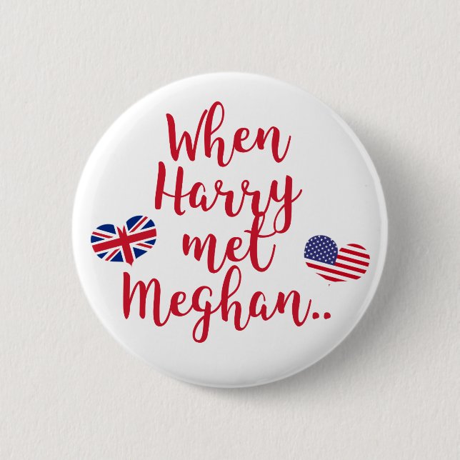 Als Harry Meghan traf | Fun Royal Wedding Button (Vorderseite)
