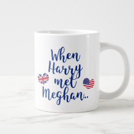 Als Harry Meghan traf | Fun Royal Wedding Jumbo-Tasse