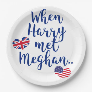 Als Harry Meghan traf Fun Royal Wedding Pappteller