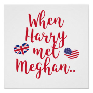 Als Harry Meghan traf   Fun Royal Wedding Poster