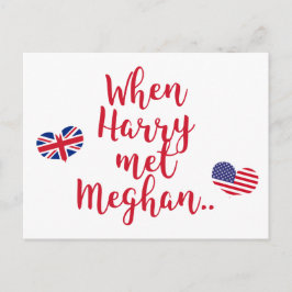 Als Harry Meghan traf | Fun Royal Wedding Postkarte
