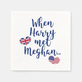Als Harry Meghan traf | Fun Royal Wedding Serviette