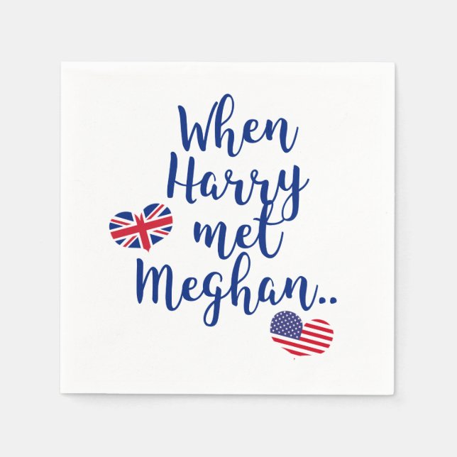 Als Harry Meghan traf | Fun Royal Wedding Serviette (Vorderseite)