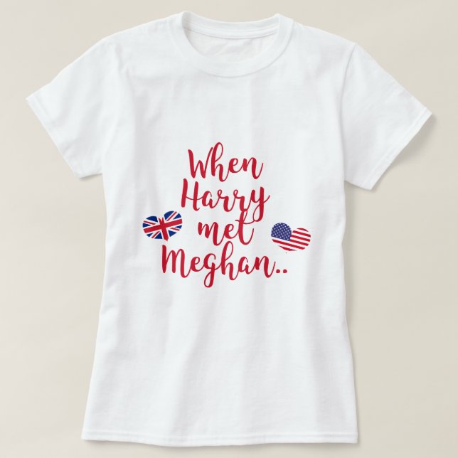 Als Harry Meghan traf | Fun Royal Wedding T-Shirt (Design vorne)