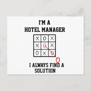 Als Hotel Manager finde ich immer eine Lösung Postkarte