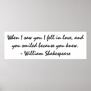 Als ich dich sah, fiel ich in Liebe - Wall Art Poster