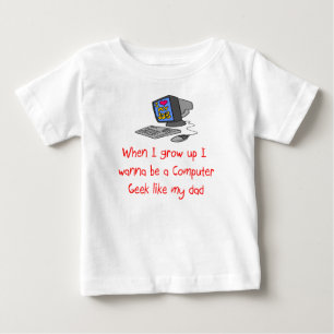 Als ich groß bin, wollte ich, ein Computerfreak wi Baby T-shirt