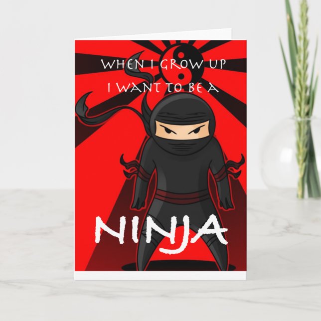 Als ich groß bin, wollte ich Ninja zu werden Karte (Vorderseite)