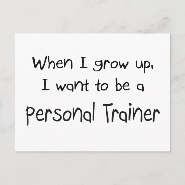 Als ich groß bin, wollte ich, Personal Trainer zu  Postkarte (Vorderseite)