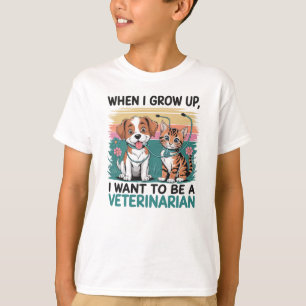 Als ich groß bin, wollte ich, tierärztlicher T - S T-Shirt