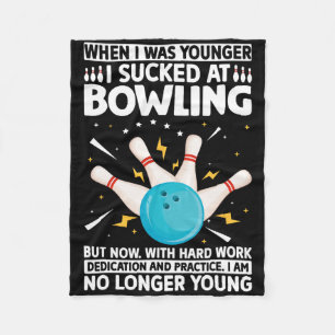 Als ich jünger war Bowling Funny Spaß Gag Bowler Fleecedecke