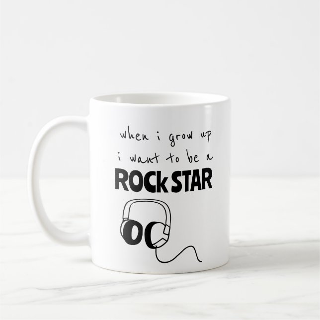 Als ich mit Rock Star Kaffee Tasse aufwuchs (Links)