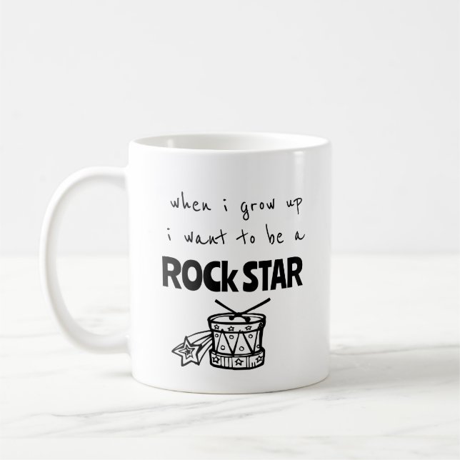 Als ich mit Rock Star Kaffee Tasse aufwuchs (Links)