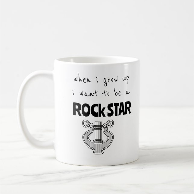 Als ich mit Rock Star Kaffee Tasse aufwuchs (Links)