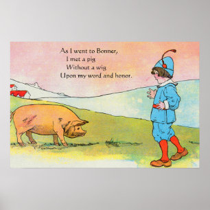 Als ich nach Bonner ging, traf ich ein Schwein - K Poster