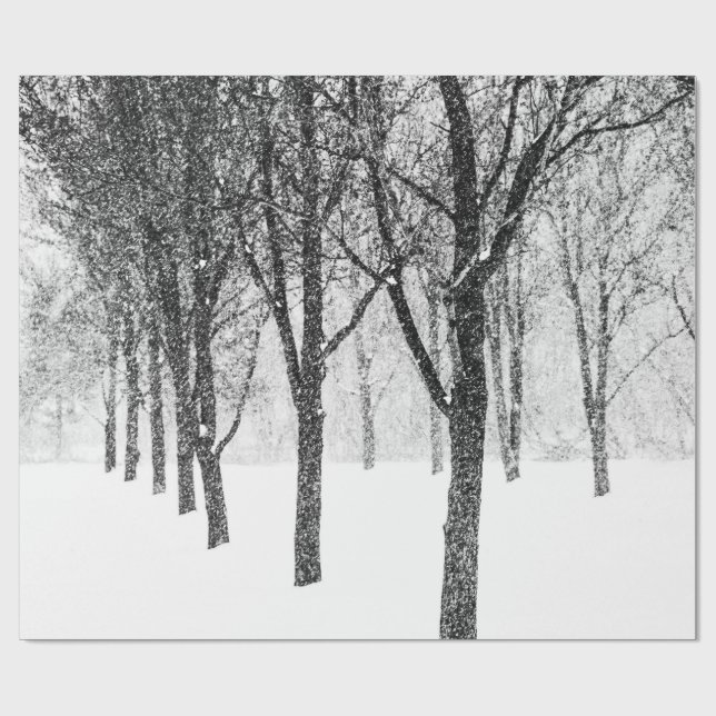 als ich Seite mit Bäumen Geschenkpapier (Flach)
