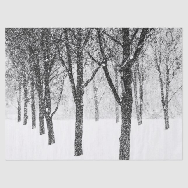 als ich Seite mit Bäumen Seidenpapier (Vorderseite)