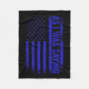 Als ich Sprichwort Funny Trump 2024 American Flag  Fleecedecke