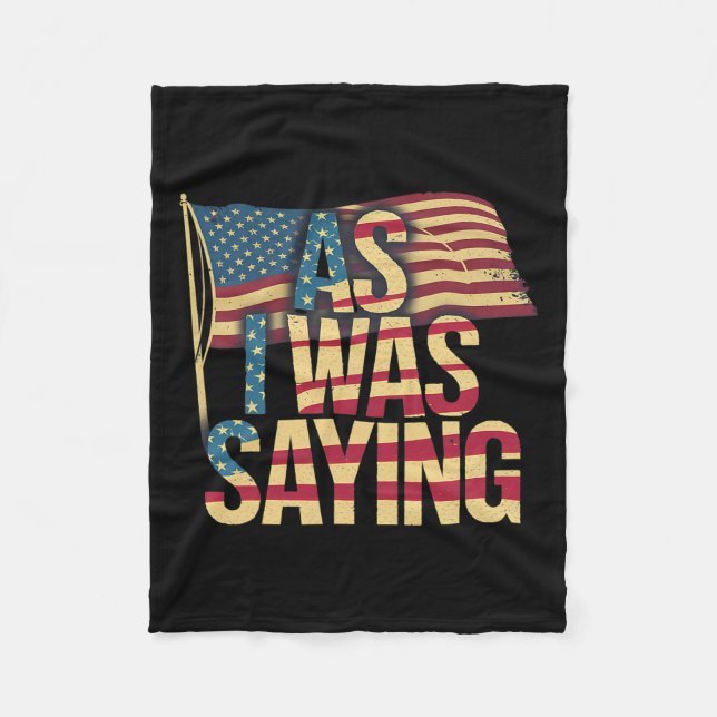 Als ich Sprichwort war - Trump Mega 2024 Epic Amer Fleecedecke (Vorderseite)