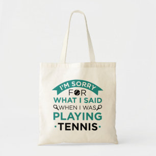 Als ich Tennis spielte Tragetasche