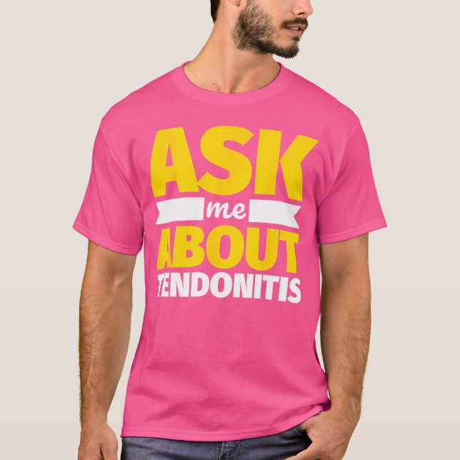 Als ich über Tendonitis witziges Weightheben T-Shirt (Vorderseite)