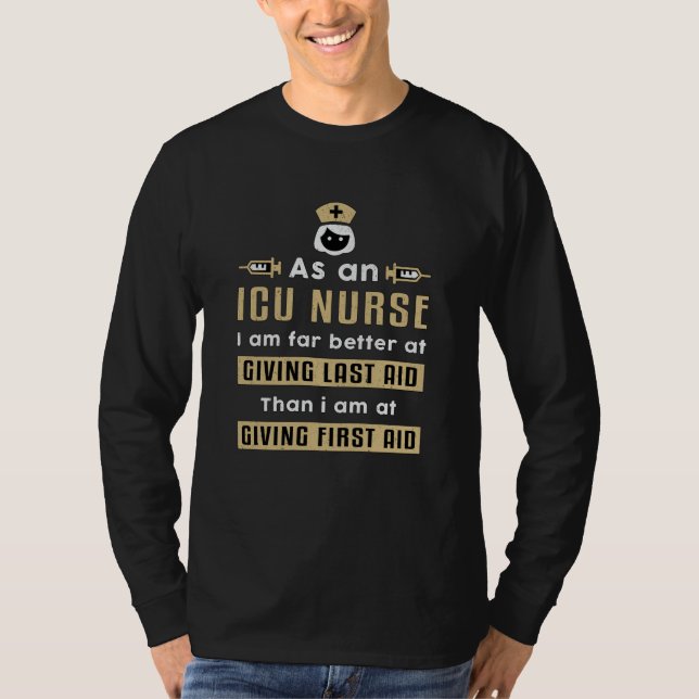 Als ICU-Krankenpflegerin T-Shirt (Vorderseite)