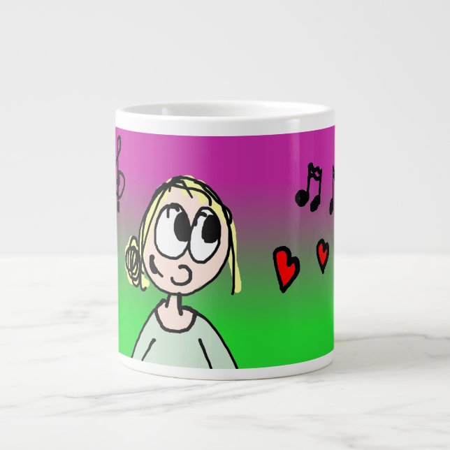 Als je aan muziek denkt, Mok Jumbo-Tasse (Vorderseite)