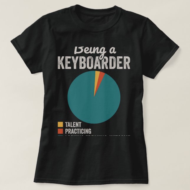 Als Keyboarder Musiker Funny Keyboard Player T-Shirt (Design vorne)