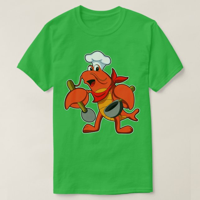 als Koch mit Holzlöffel T-Shirt (Design vorne)