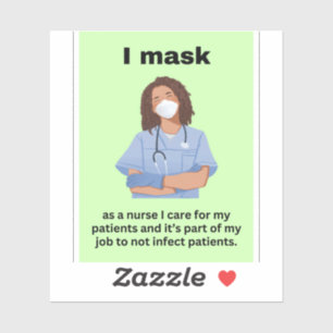 Als Krankenschwester kümmere ich mich um meine Pat Aufkleber