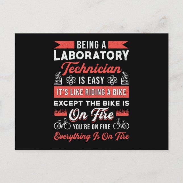 Als Labortechniker Science Labrador Tech Postkarte (Vorderseite)