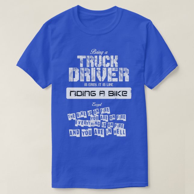Als Lkw-Fahrer Design Art T-Shirt (Design vorne)