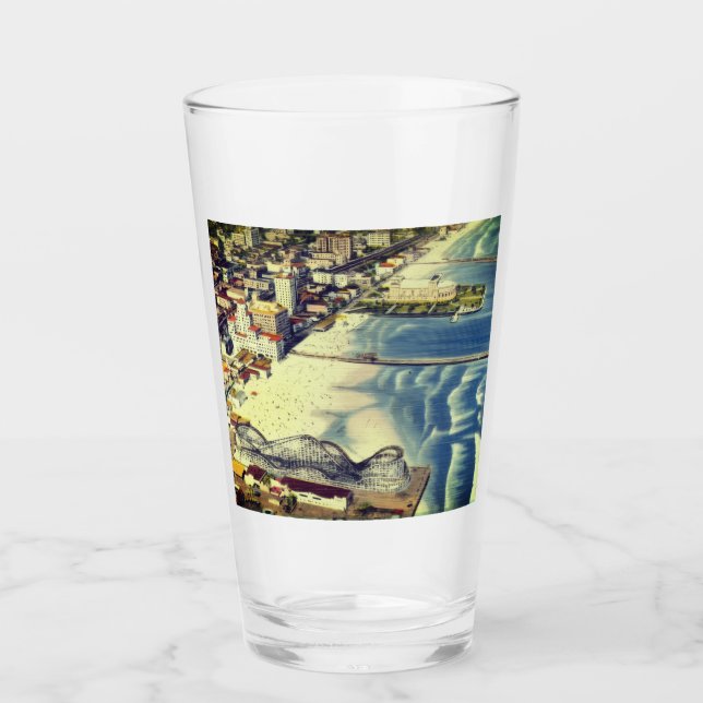 Als Long Beach, CA golden war (Strandpromenade) Glas (Vorderseite)