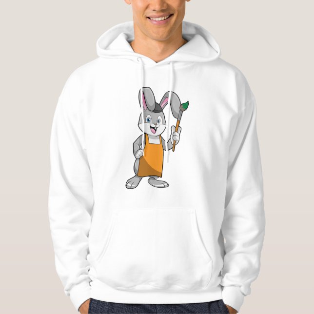 Als Maler mit Pinsel Hoodie (Vorderseite)