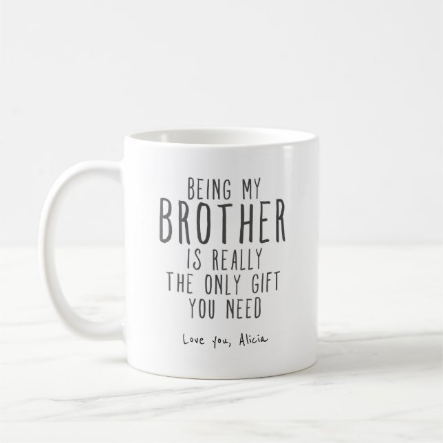 Als meine Tasse Funny Bruder Geschenk Tasse (Links)
