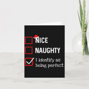 Als Perfekt Lustig Unartig Nett Liste Weihnachten Karte