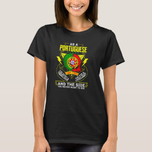 Als portugiesische 3-seitige portugiesische Flagge T-Shirt