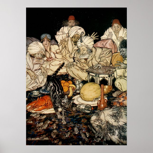 Als Puss die Ratten und Mäuse sah Poster (Vorne)