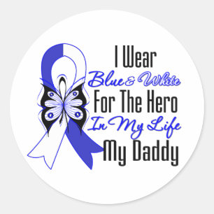 ALS Ribbon Hero in My Life My Daddy Runder Aufkleber