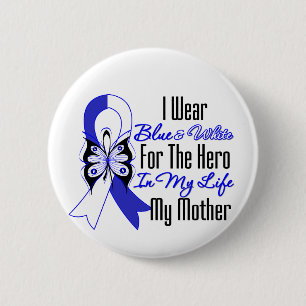 ALS Ribbon Hero in My Life My Mother Button