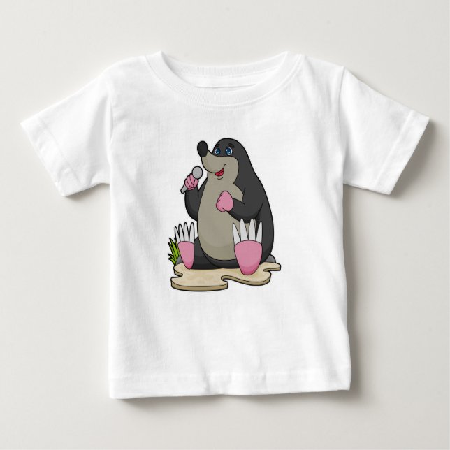 Als Sängerin mit Mikrofon Baby T-shirt (Vorderseite)