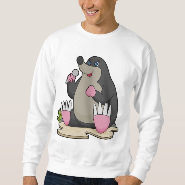 Als Sängerin mit Mikrofon Sweatshirt (Vorderseite)